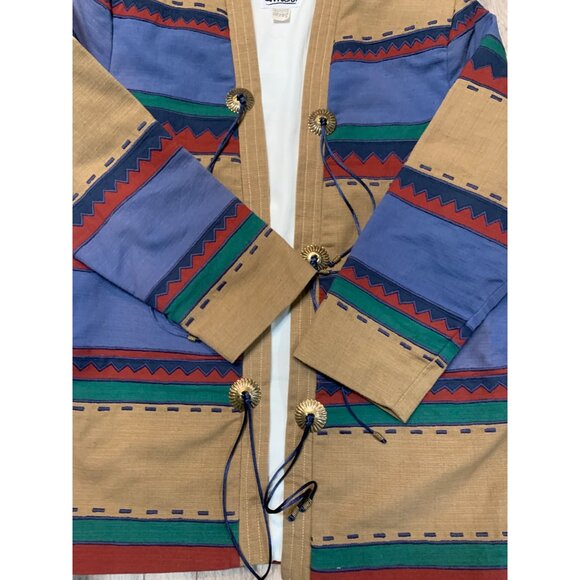 Girasol Womans M Jacket Southwestern Western Pockets Shoulder Pads - Picture 7 of 11